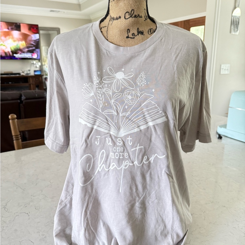 Bella Canvas Light Gray Graphic Tee - Just One More Chapter